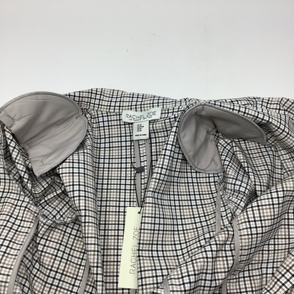 Rachel Zoe Plaid Longline Blazer Medium Officecore Boardroom Chic Business NWT - Picture 7 of 9